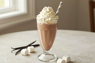 Marshmallow Fudge Milkshake in a glass