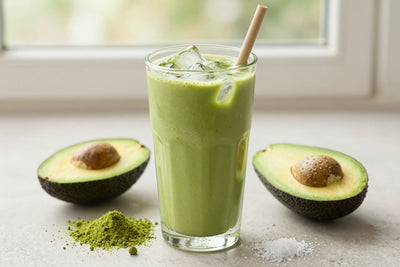Matcha Avocado Smoothie in a glass