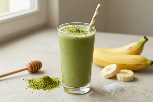 Matcha Honey Smoothie in a glass