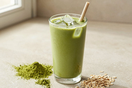 Matcha Oat Smoothie in a glass