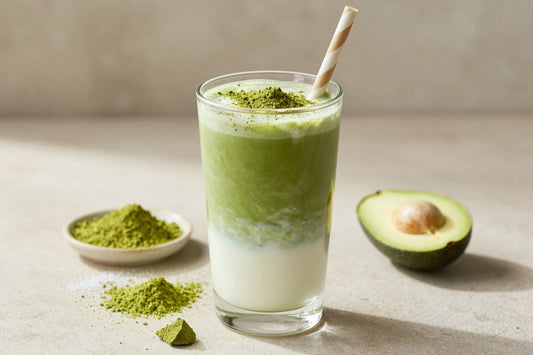 Matcha Yogurt Smoothie in a glass