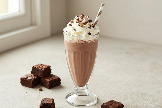 Mint Brownie Milkshake in a glass