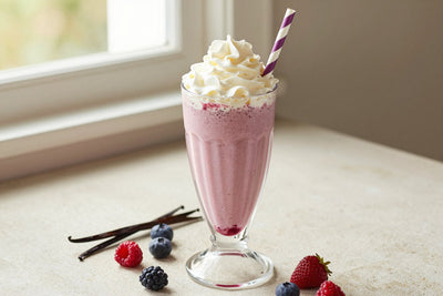 Mixed Berry Classic Milkshake in a glass