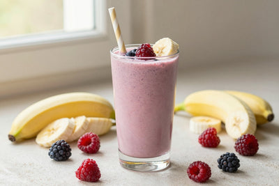 Mixed Berry Yogurt Smoothie in a glass