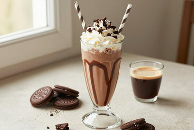 Mocha Cookies & Cream Milkshake in a glass