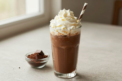 Mocha Float in a glass