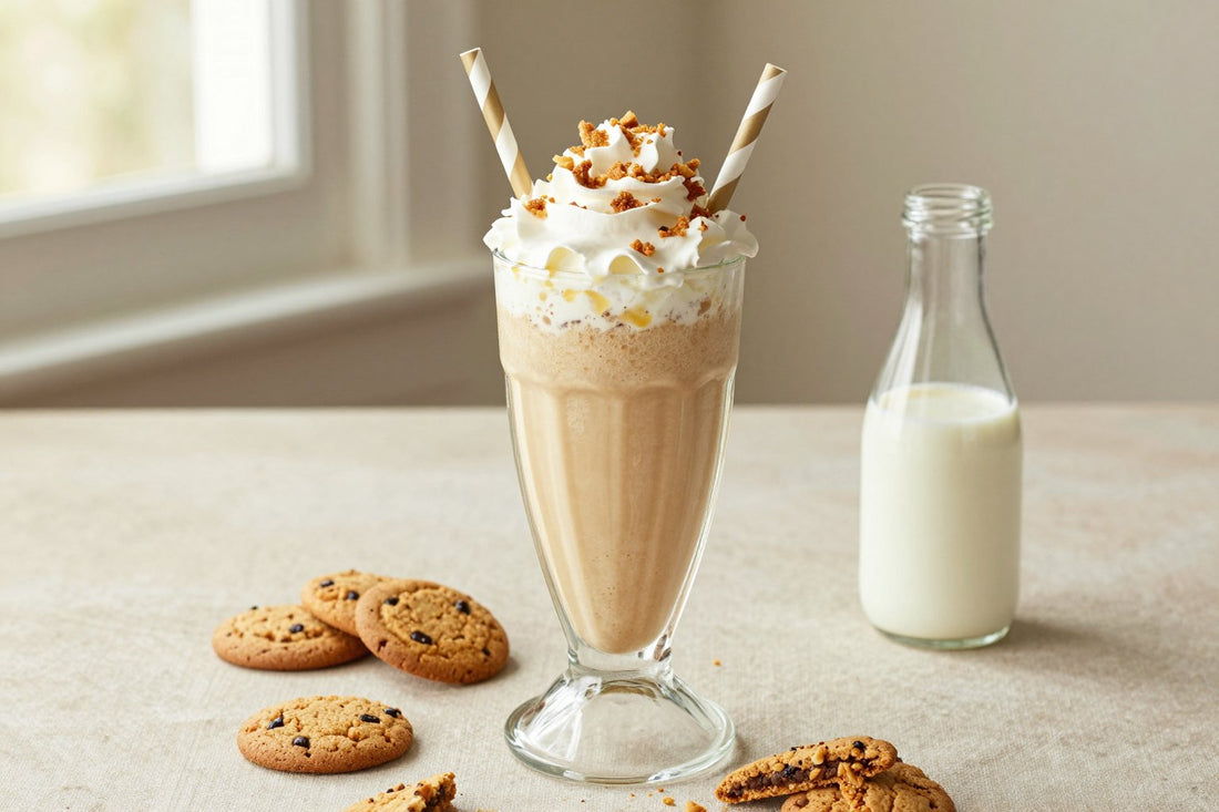 Molasses Cookie Milkshake in a glass