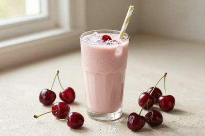 No-Added-Sugar Cherry Smoothie in a glass
