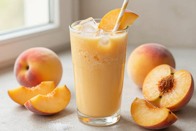 No-Added-Sugar Peach Smoothie in a glass