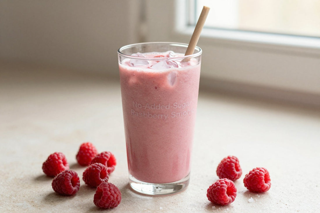 No-Added-Sugar Raspberry Smoothie in a glass