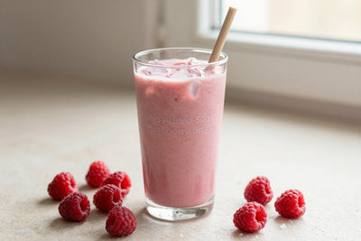 No-Added-Sugar Raspberry Smoothie in a glass