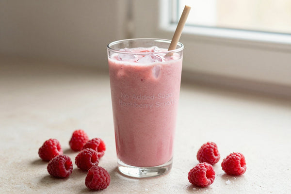 No-Added-Sugar Raspberry Smoothie in a glass