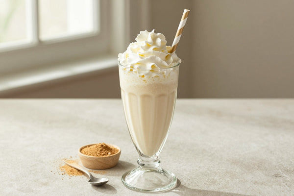 Old-Fashioned Malt Milkshake in a glass