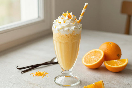 Orange Creamsicle Style Milkshake in a glass