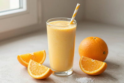 Orange Greek Yogurt Smoothie in a glass