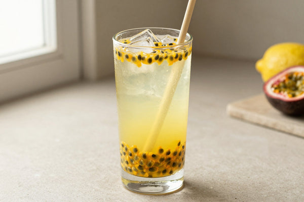 Passion Fruit Lemonade in a glass
