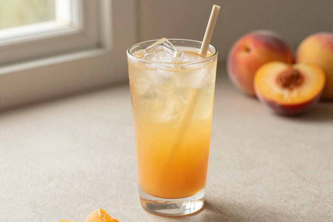 Peach Cream Soda in a glass