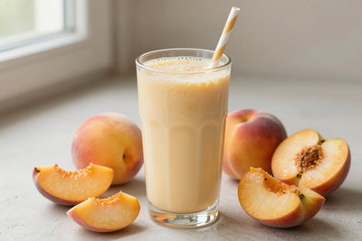 Peach Nectarine Smoothie in a glass
