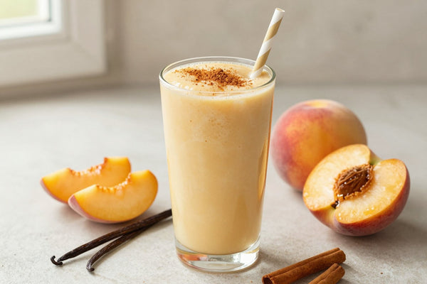 Peach Pie Smoothie in a glass