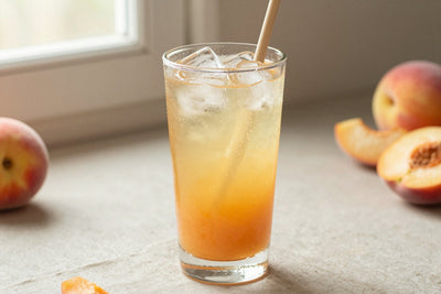 Peach Refresher in a glass