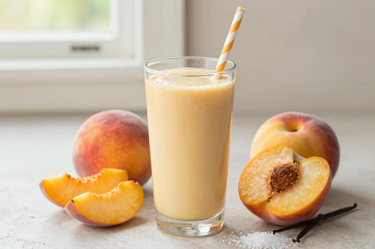 Peach Vanilla Smoothie in a glass