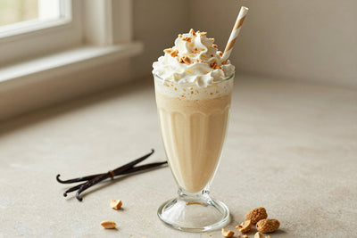 Peanut Brittle Milkshake in a glass