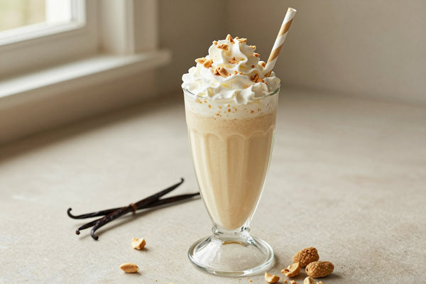 Peanut Brittle Milkshake in a glass