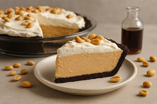 Slice of peanut butter cream pie