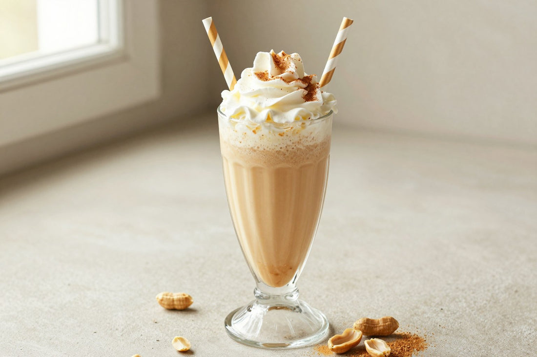 Peanut Butter Malt in a glass
