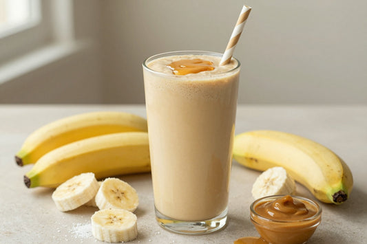 Peanut Butter Maple Smoothie in a glass