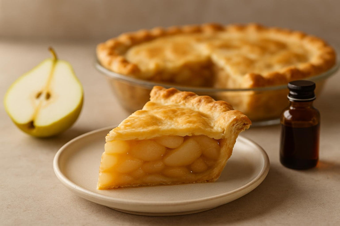 Slice of pear pie