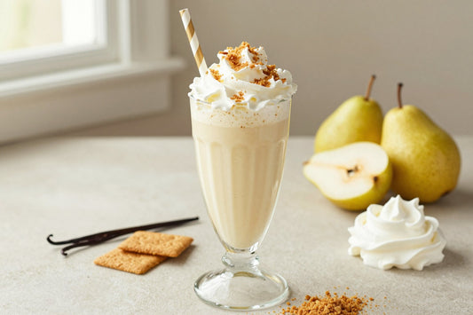 Pear Pie Milkshake in a glass