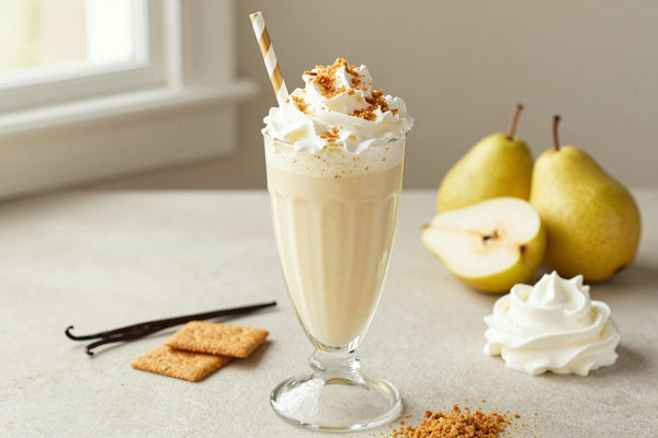 Pear Pie Milkshake in a glass