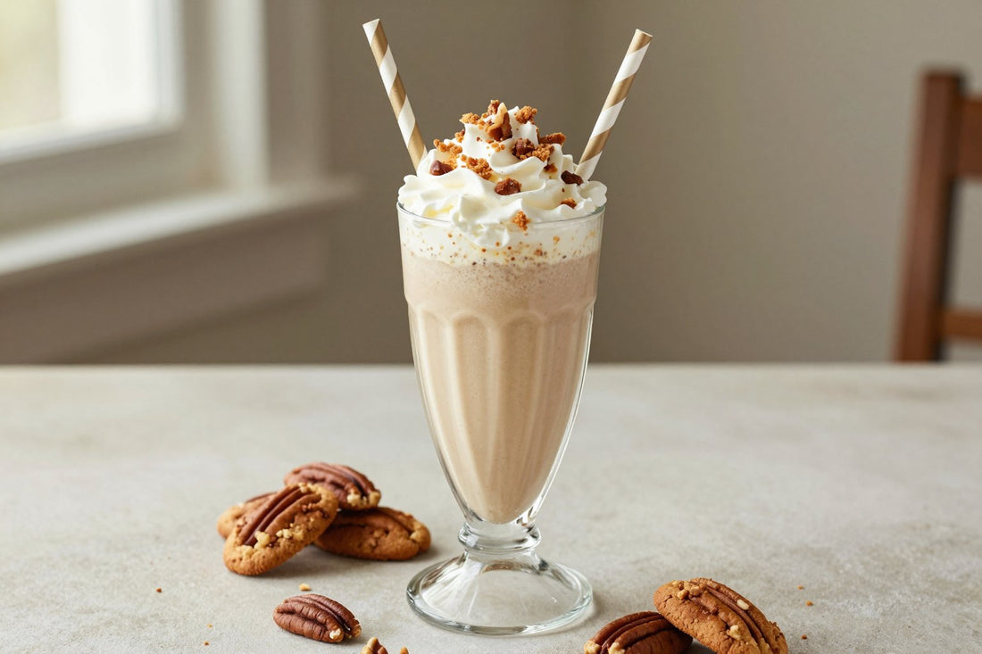 Pecan Cookie Crunch Milkshake in a glass