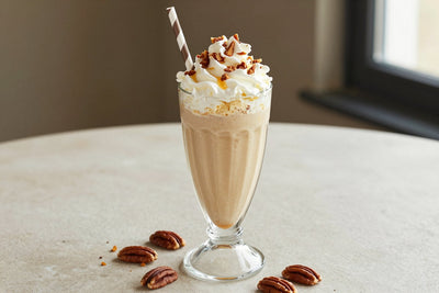 Pecan Praline Milkshake in a glass