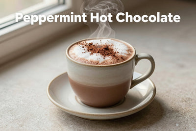 Peppermint Hot Chocolate in a ceramic mug