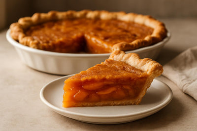 Slice of persimmon pie