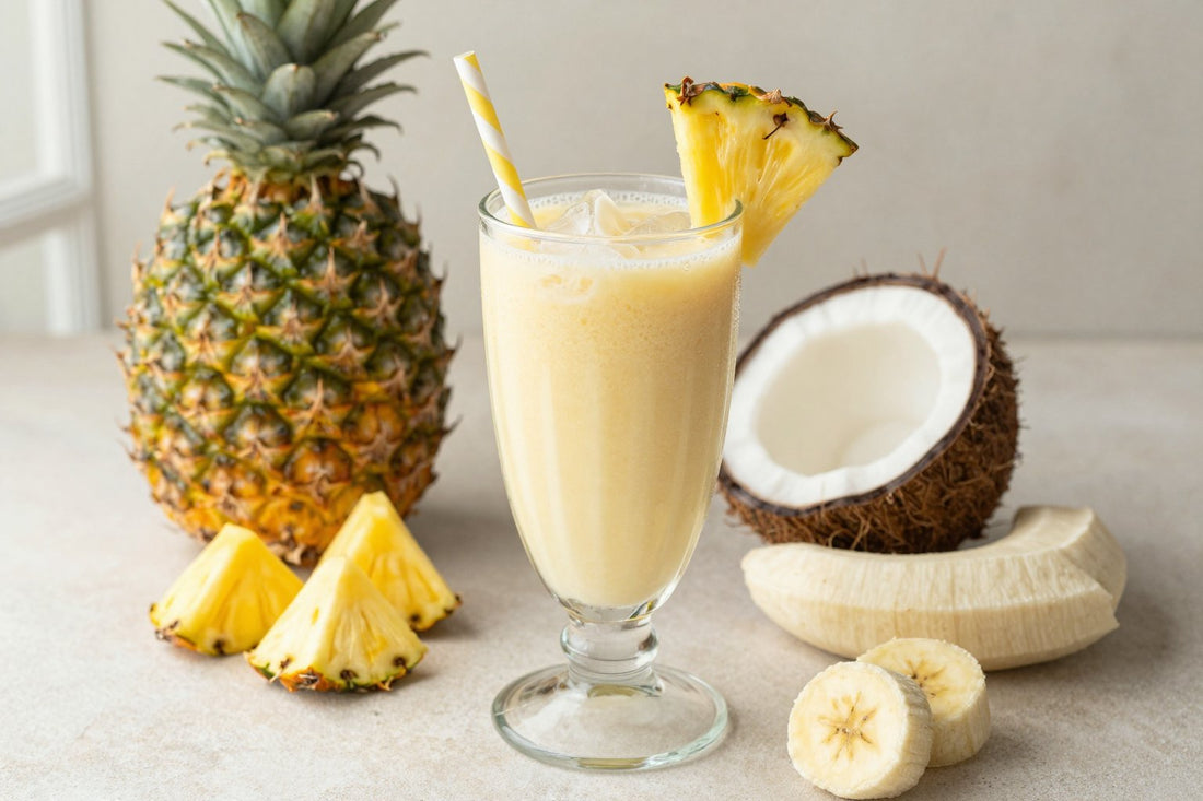 Piña Colada Smoothie in a glass