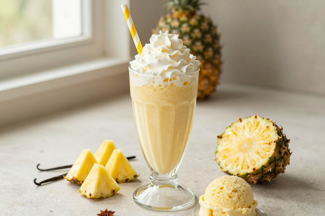 Pineapple Cake Milkshake in a glass