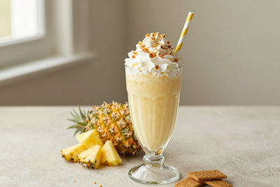 Pineapple Cobbler Milkshake in a glass