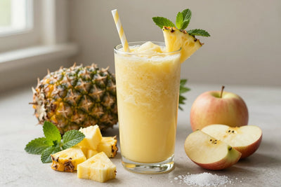 Pineapple Mint Summer Smoothie in a glass