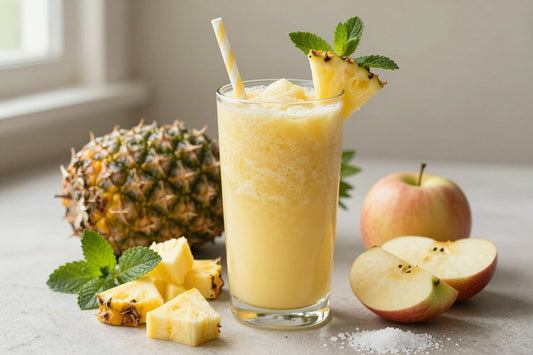 Pineapple Mint Summer Smoothie in a glass