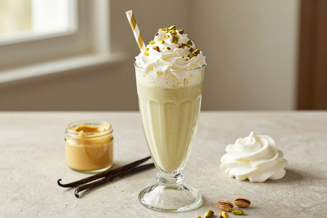 Pistachio Latte Milkshake in a glass