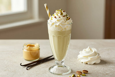 Pistachio Latte Milkshake in a glass