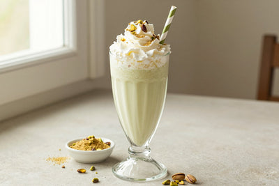 Pistachio Malt Milkshake in a glass