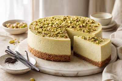 Pistachio vanilla cheesecake