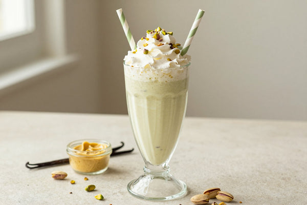 Pistachio Vanilla Milkshake in a glass