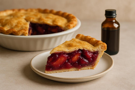 Slice of plum pie