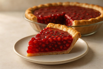 Slice of pomegranate pie