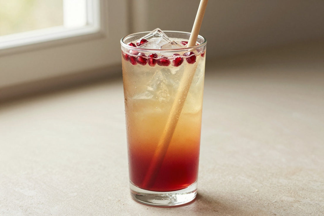 Pomegranate Refresher in a glass